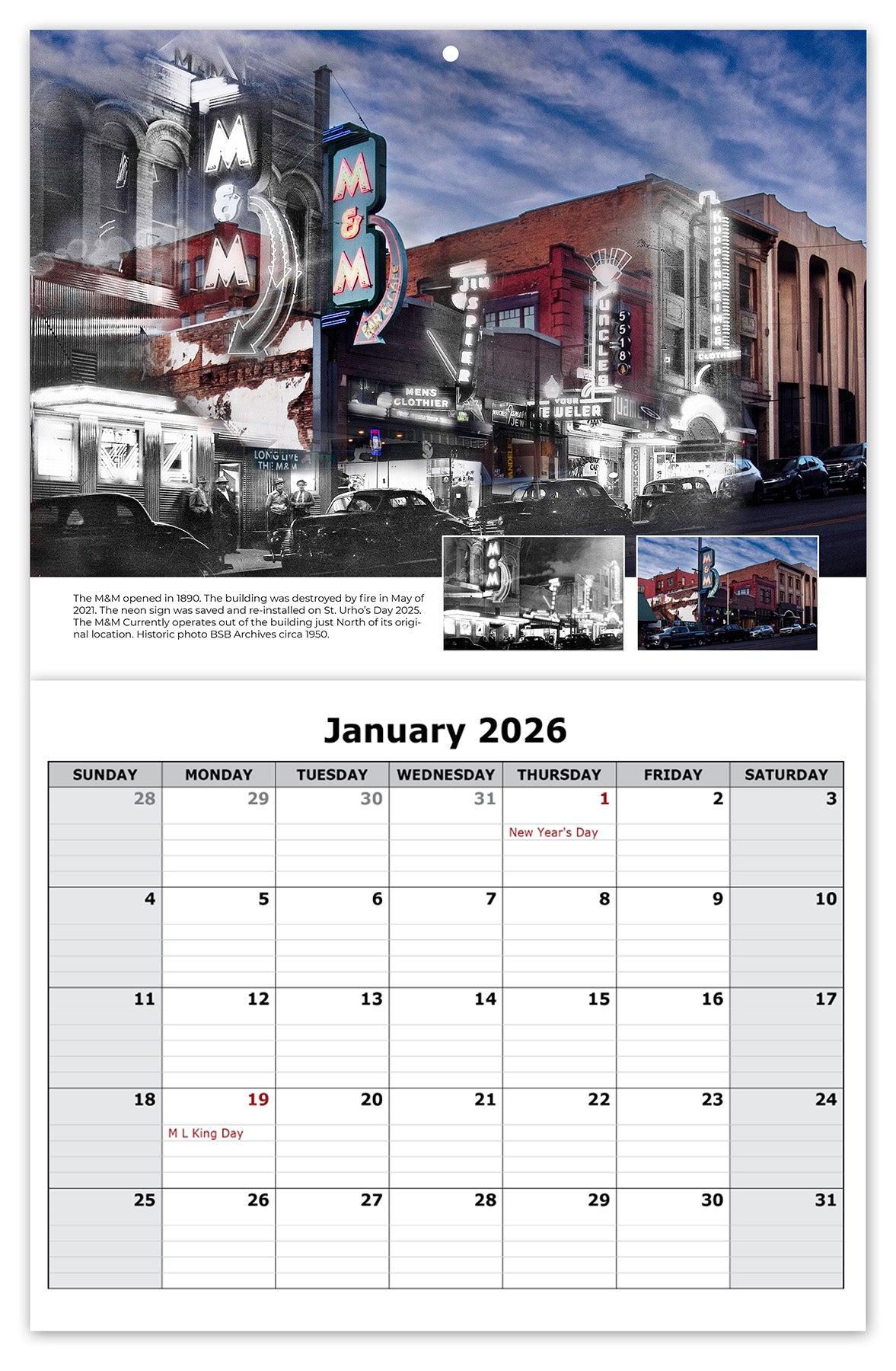 *NEW* 2026 Calendar PRESALE- Time Travel - Butte, Montana