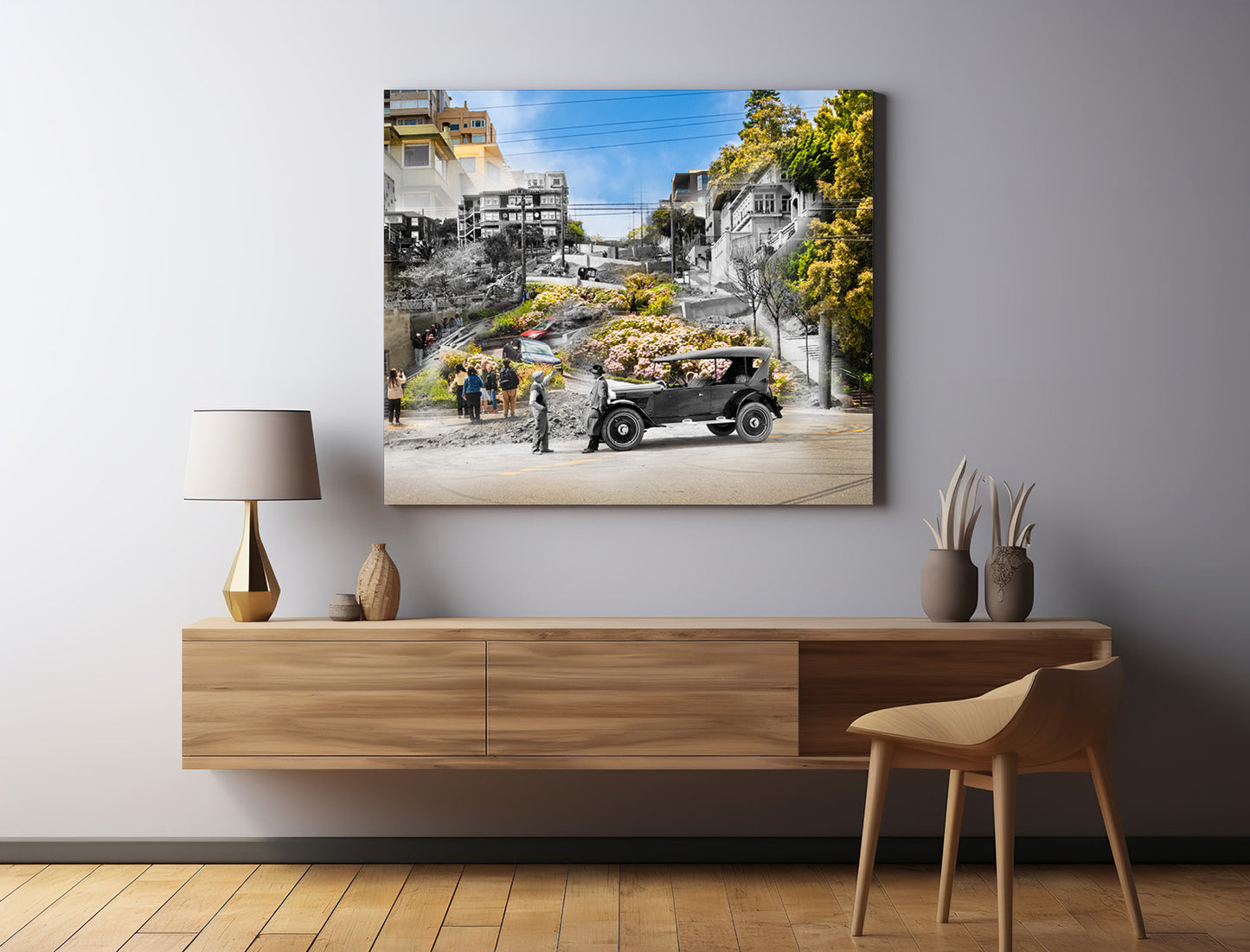 Lombard Street, San Francisco, California - Canvas Gallery Wrap