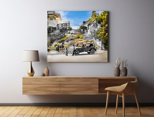 Lombard Street, San Francisco, California - Canvas Gallery Wrap