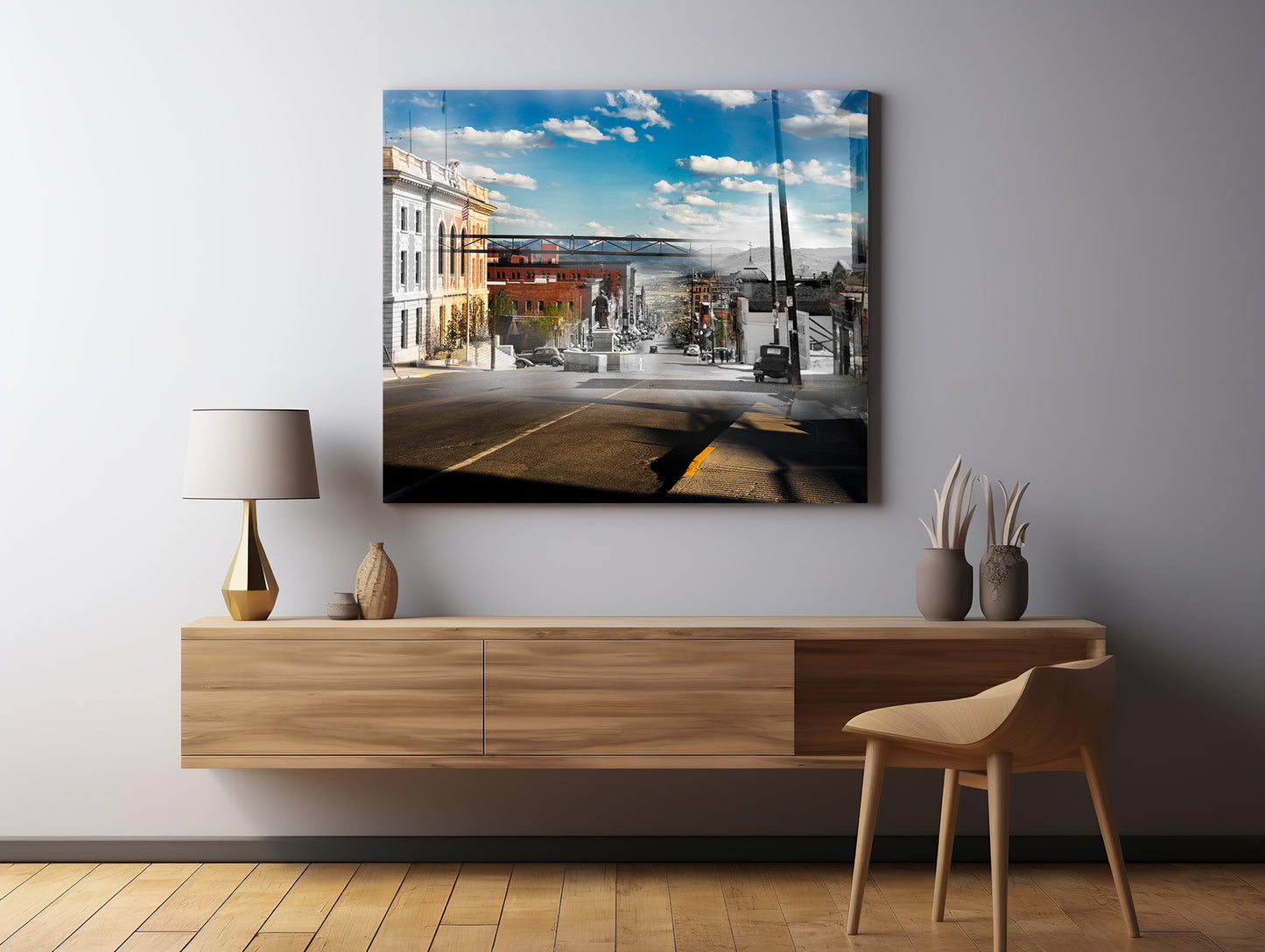 Marcus Daly Statue on Main Street  - Canvas Gallery Wrap