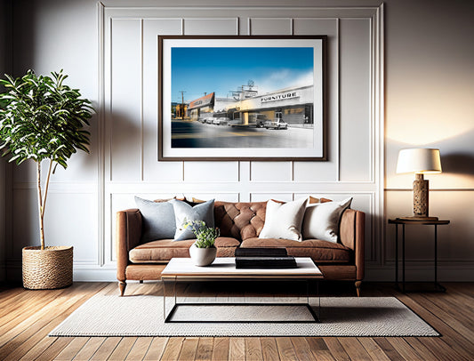 Ossello's and Arizone Ave, Butte, Montana - Framed and Matted Print