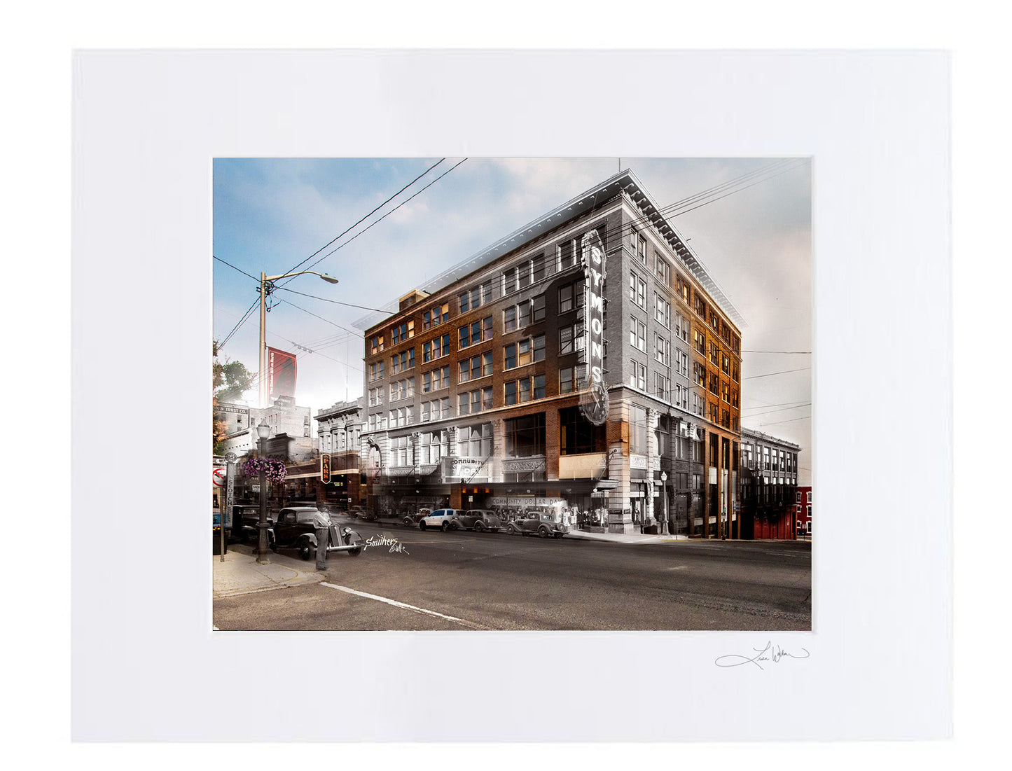 Phoenix Building and Symons - Matted Print