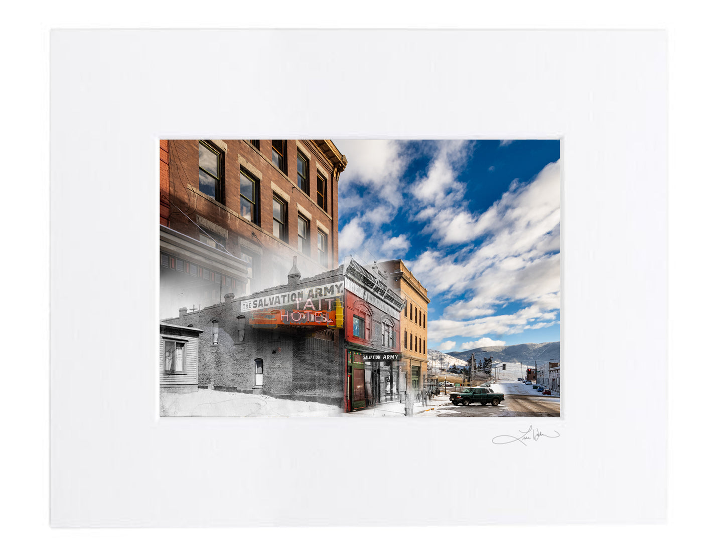 The Salvation Army, Broadway Street -  Butte, Montana - Matted Print