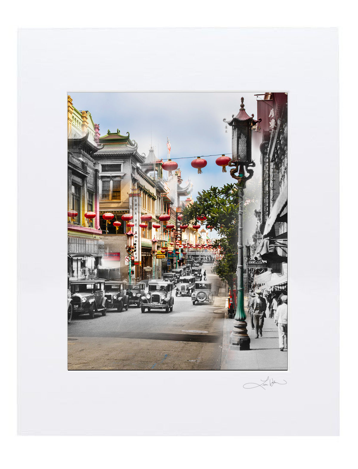 Chinatown -  San Francisco, California - Matted Print