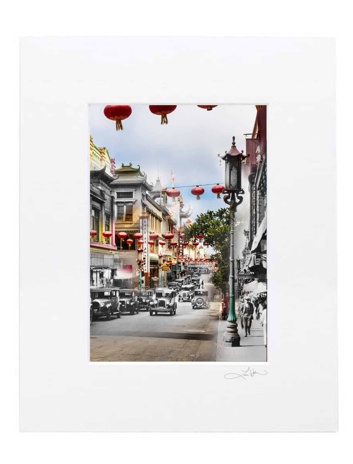Chinatown -  San Francisco, California - Matted Print