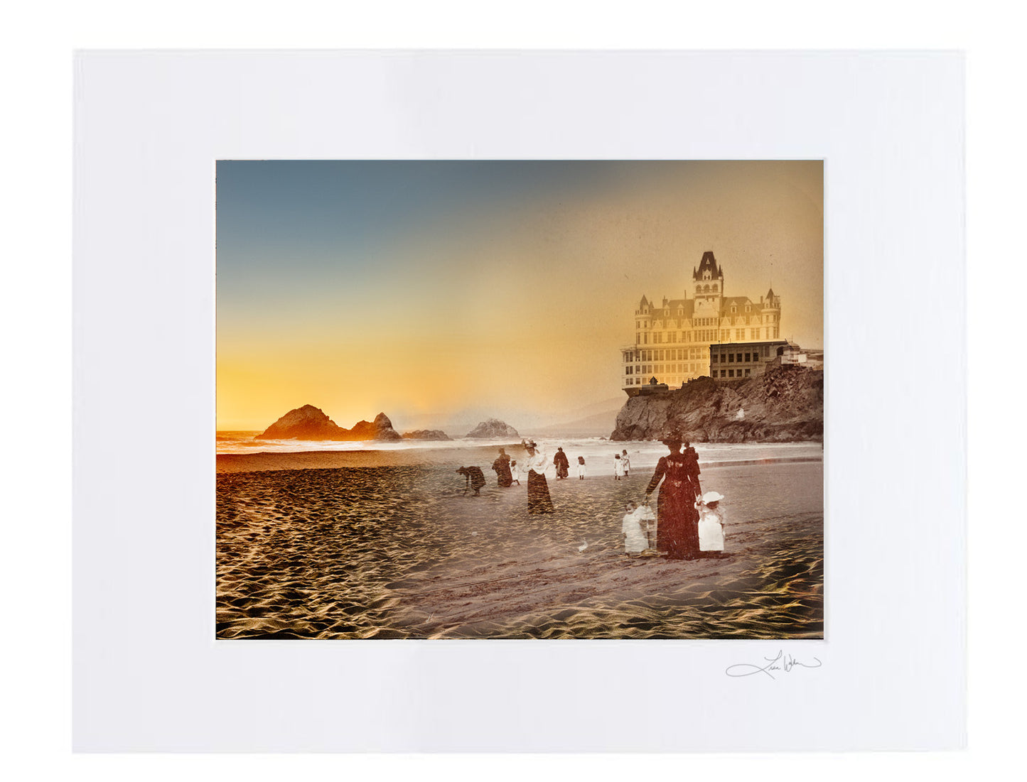 Cliff House, Ocean Beach - San Francisco, California - Matted Print