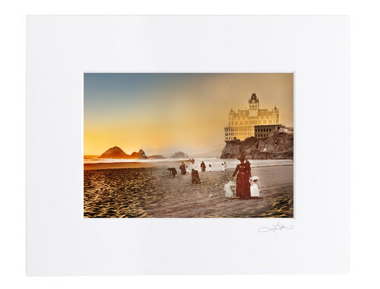 Cliff House, Ocean Beach - San Francisco, California - Matted Print