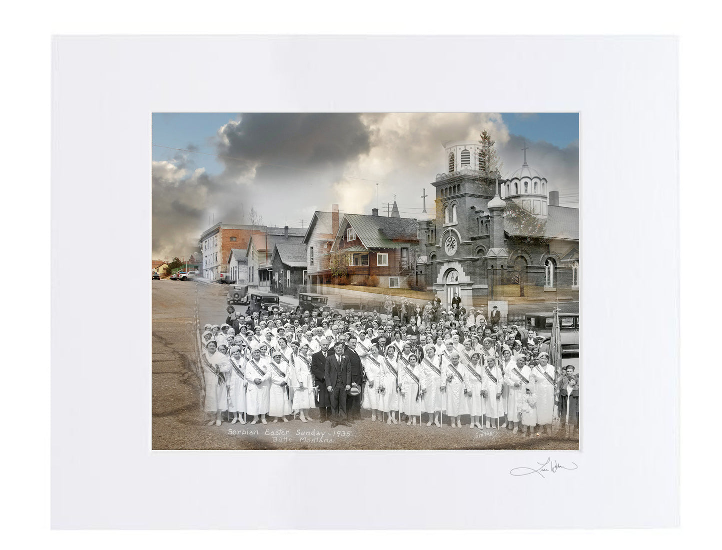 Serbian Orthodox Church - Matted Print