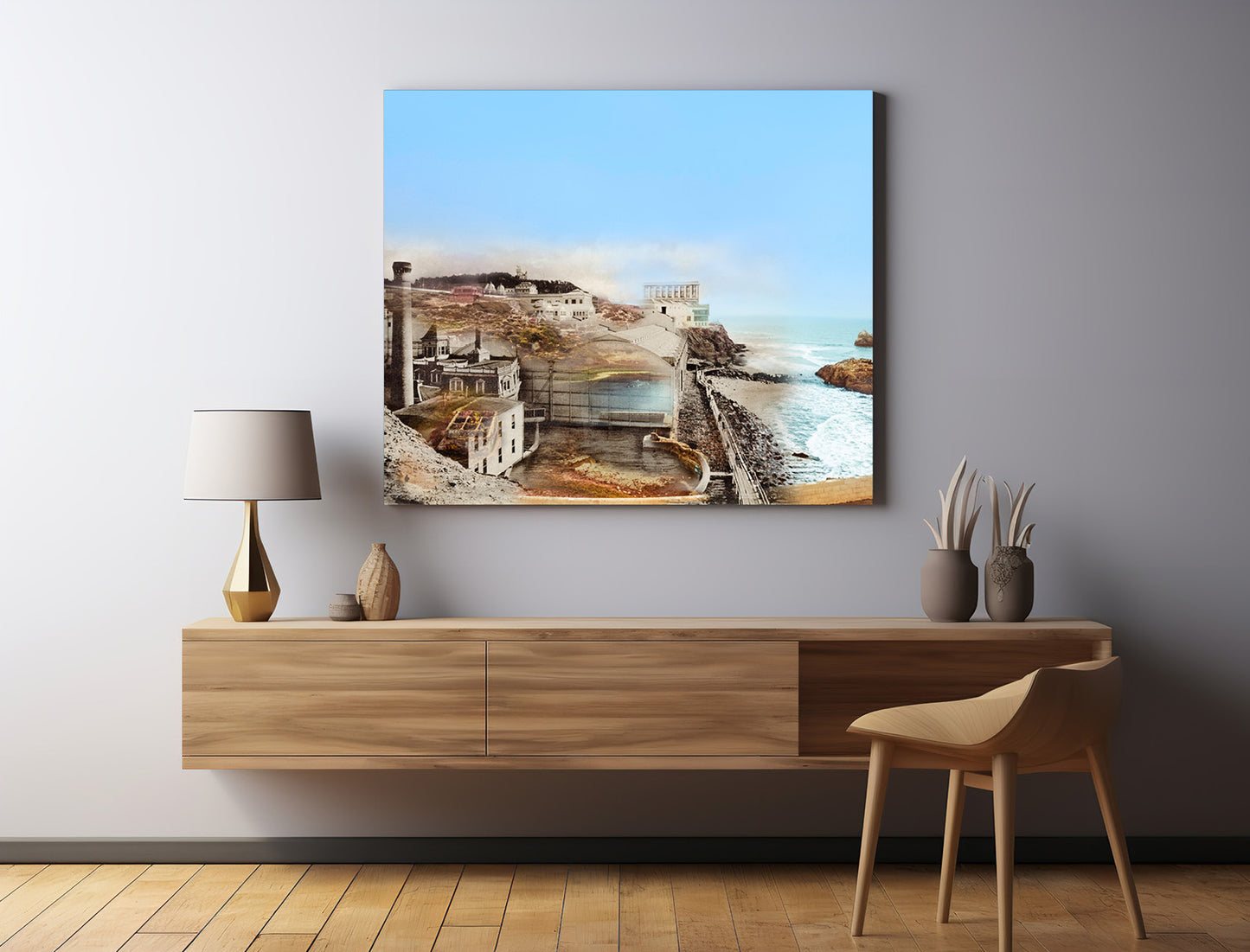Sutro Baths, Ocean Beach - San Francisco, California - Canvas Gallery Wrap