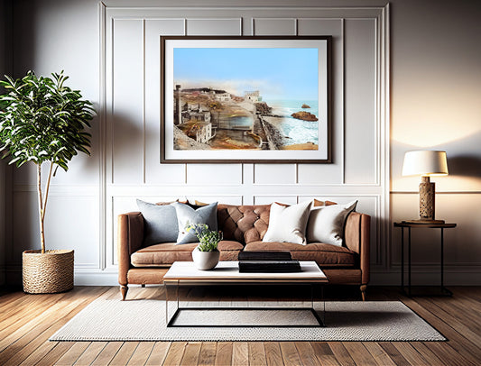 Sutro Baths, Ocean Beach - San Francisco, California - Framed and Matted Print