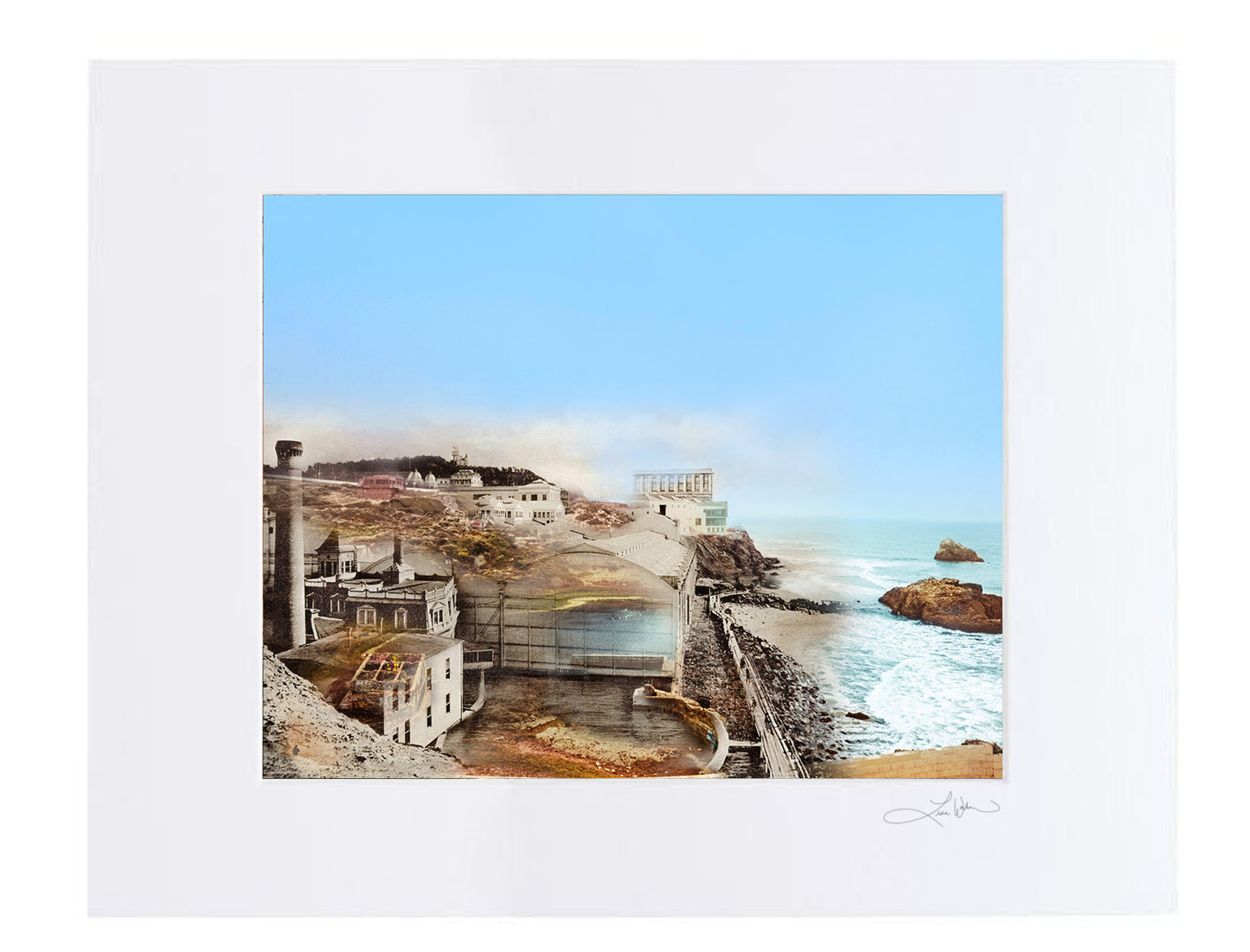Sutro Baths, Ocean Beach - San Francisco, California - Matted Print