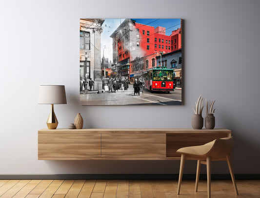Take a Ride Through Time & Trolley - Canvas Gallery Wrap