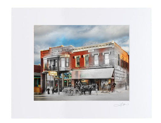 Vu Villa Butte, Montana - Matted Print