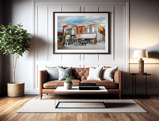 Vu Villa, Butte, Montana - Framed and Matted Print