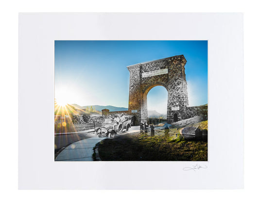 Gardiner North Entrance Arch with Cars - Matted Print