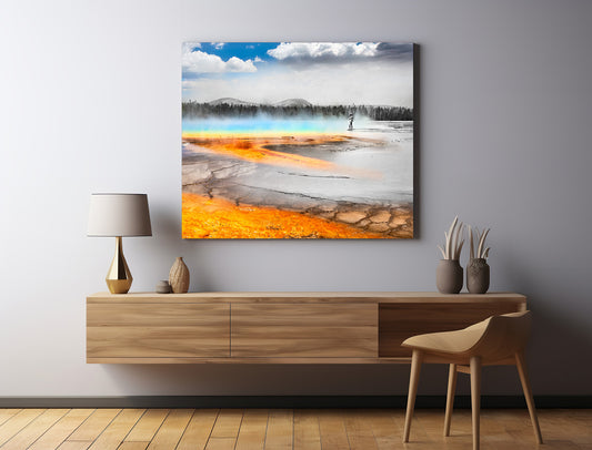 Grand Prismatic Waters Edge - Canvas Gallery Wrap