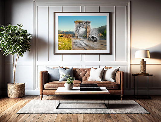North Gardiner Entrance Arch - Framed and Matted Print