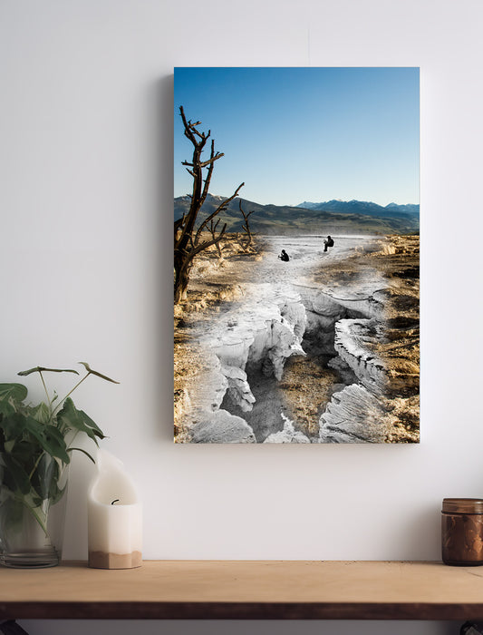 Crater at Mammoth Hot Springs, Yellowstone - Canvas Gallery Wrap