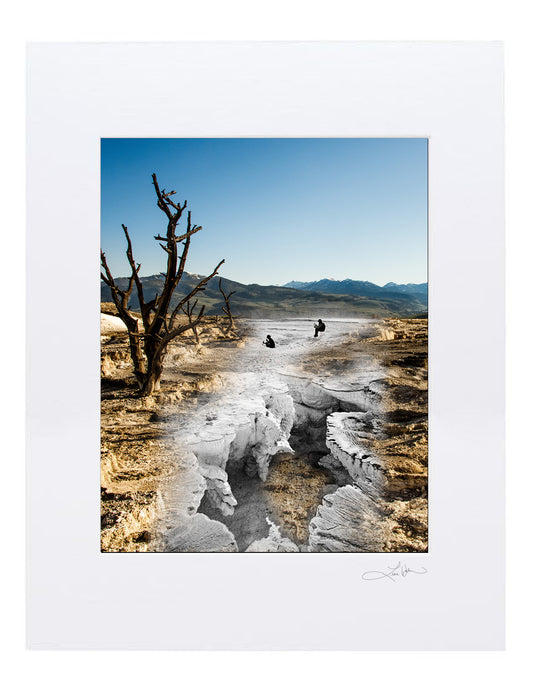 Crater at Mammoth Hot Springs, Yellowstone - Matted Print