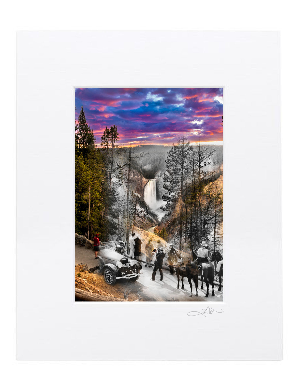 Artist Point at The Grand Canyon of The Yellowstone: Yellowstone National Park - Matted Print